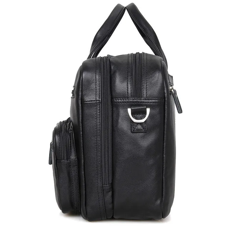 Big Capacity Laptop Messenger Bag Business Briefcase Men Leather Bags Side Bags 7231