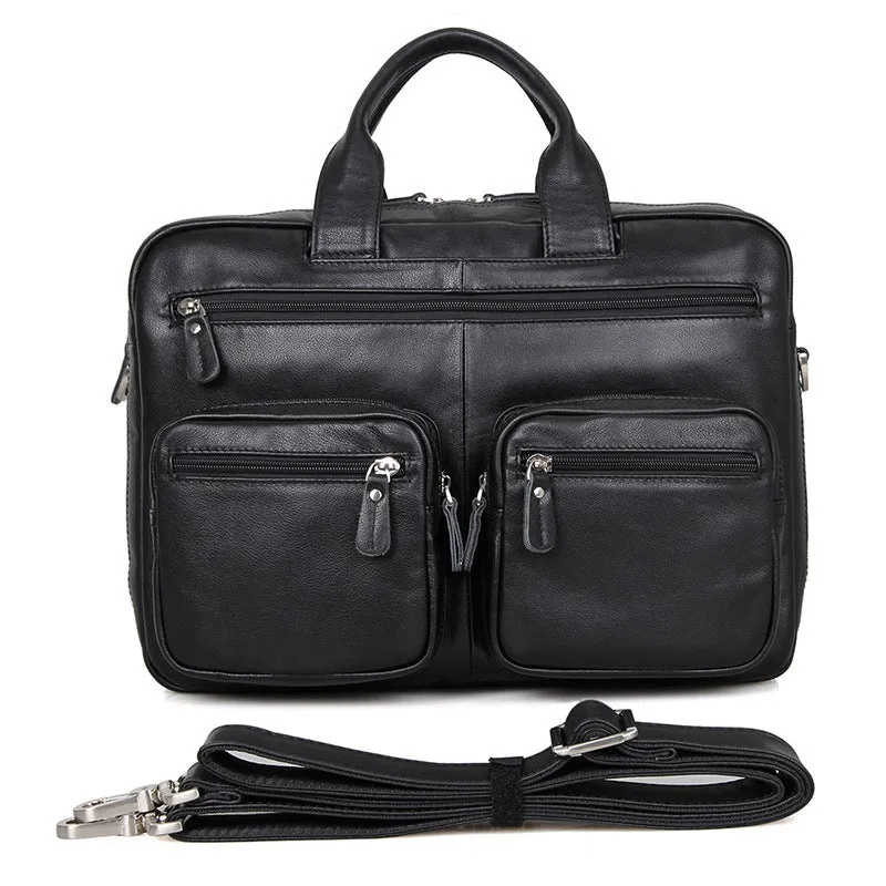 Big Capacity Laptop Messenger Bag Business Briefcase Men Leather Bags Side Bags 7231