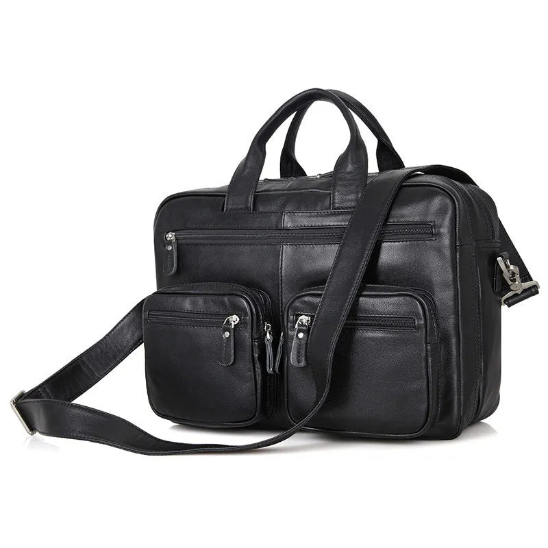 Big Capacity Laptop Messenger Bag Business Briefcase Men Leather Bags Side Bags 7231