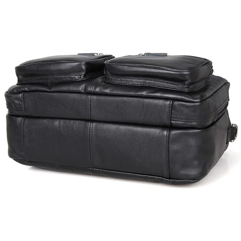 Big Capacity Laptop Messenger Bag Business Briefcase Men Leather Bags Side Bags 7231