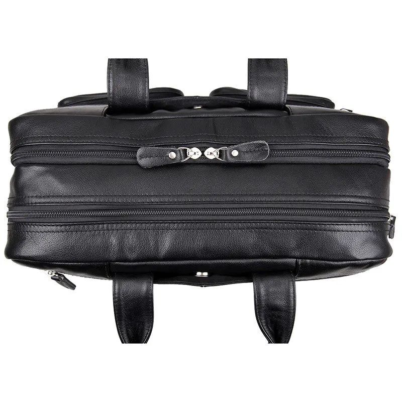 Big Capacity Laptop Messenger Bag Business Briefcase Men Leather Bags Side Bags 7231