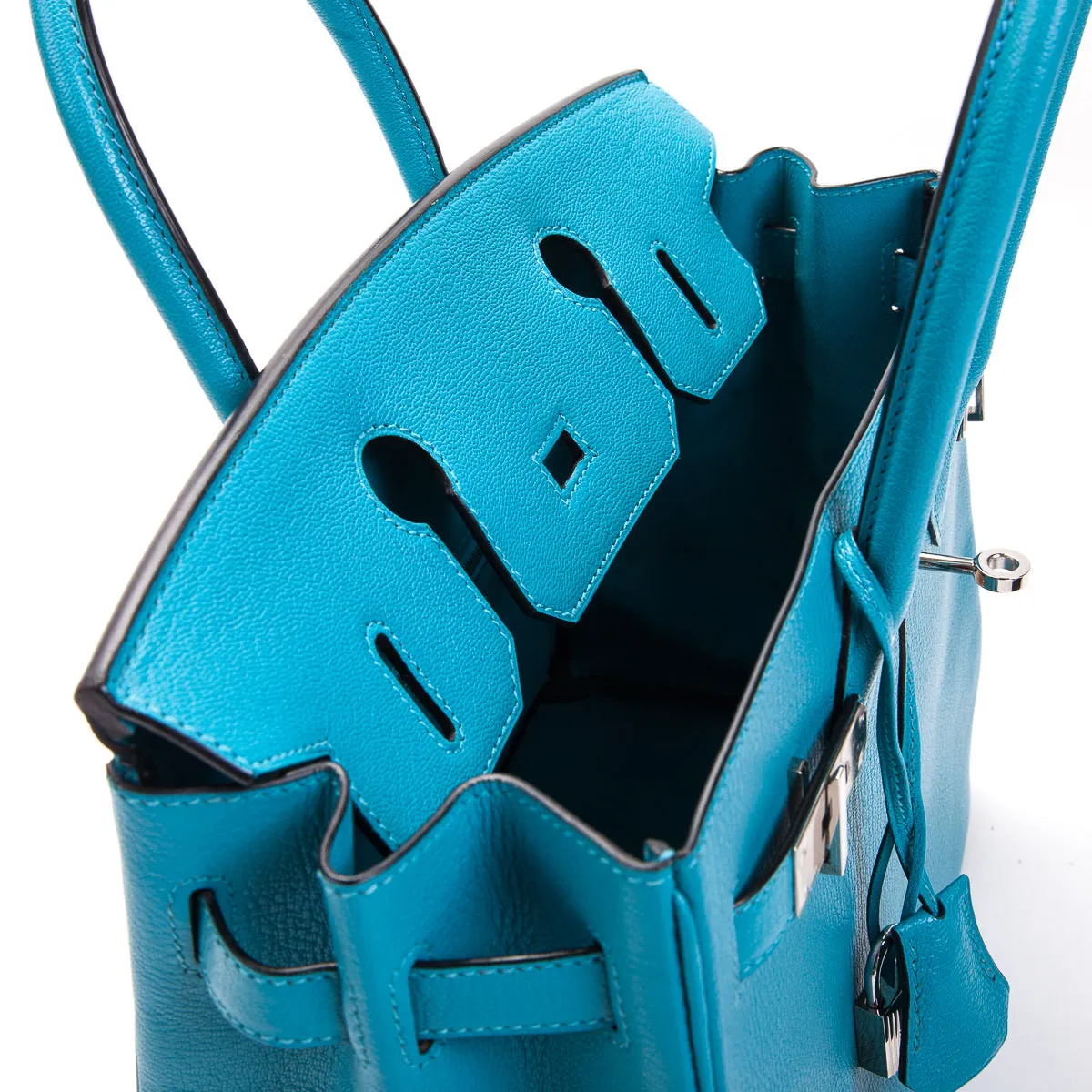 Birkin 30 Turquoise in Chèvre Leather PHW