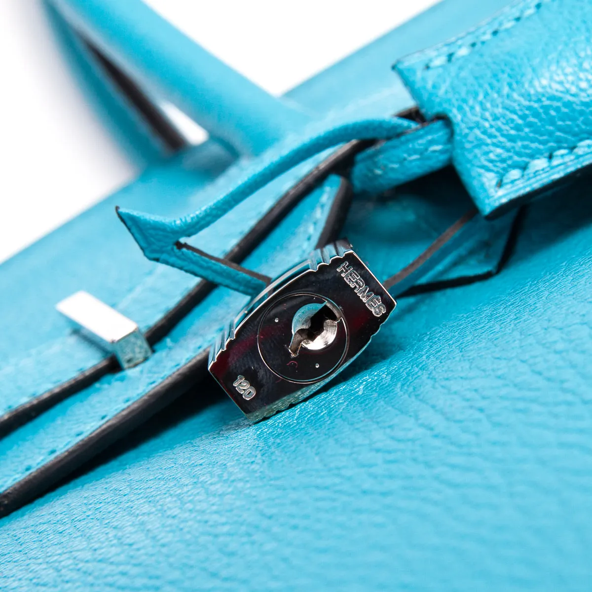 Birkin 30 Turquoise in Chèvre Leather PHW