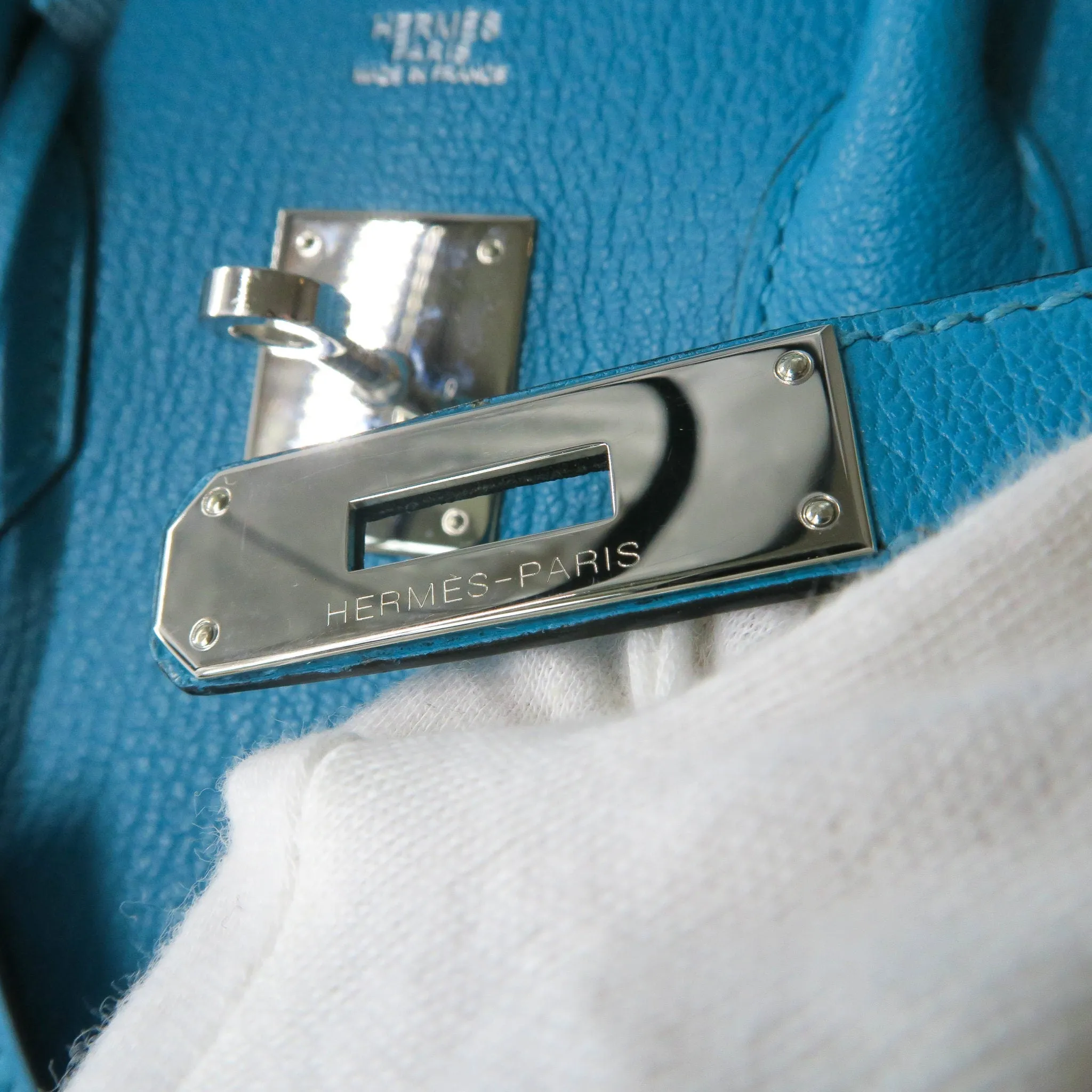 Birkin 30 Turquoise in Chèvre Leather PHW