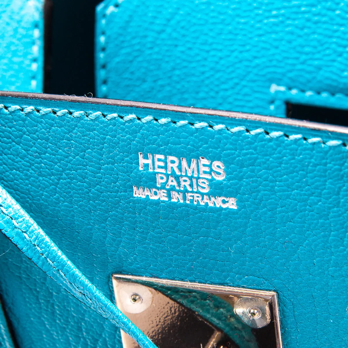Birkin 30 Turquoise in Chèvre Leather PHW