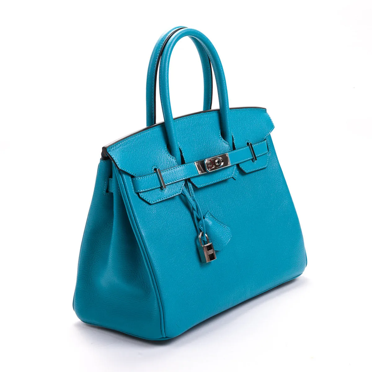 Birkin 30 Turquoise in Chèvre Leather PHW