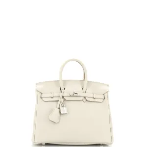 Birkin Handbag Light Togo with Palladium Hardware 25