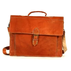 Biyadina Premium Vintage Messenger Leather Bag Handmade Satchel Red - handmade by our highly expert craftsman