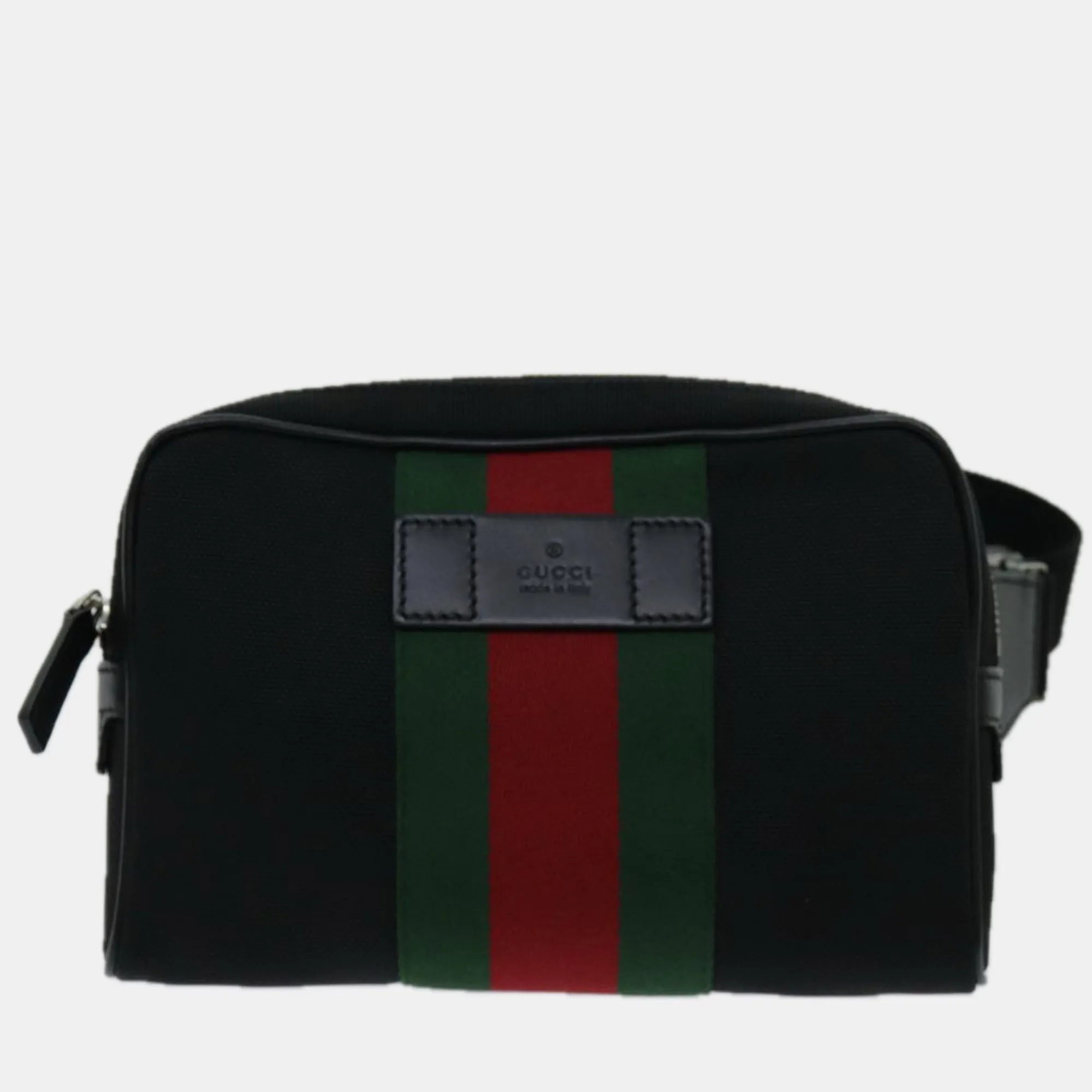 Black Canvas Web Belt bag