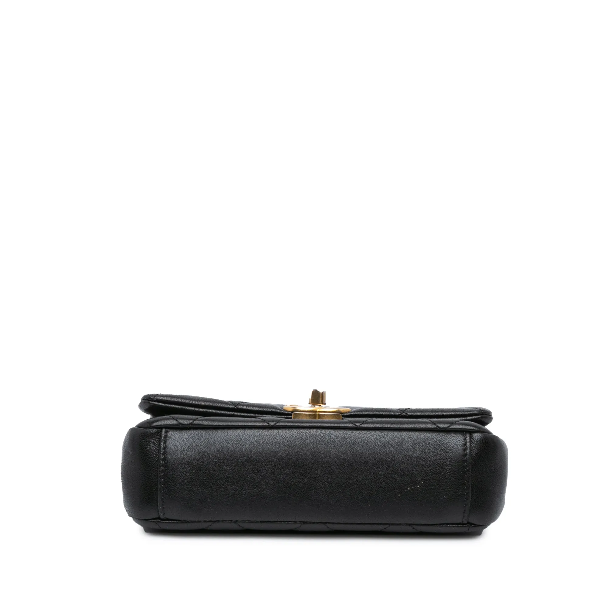 Black Chanel Small Quilted Lambskin Chain is More Flap Satchel