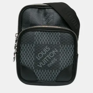 Black Damier Graphite Canvas 3D Amazone Sling Bag