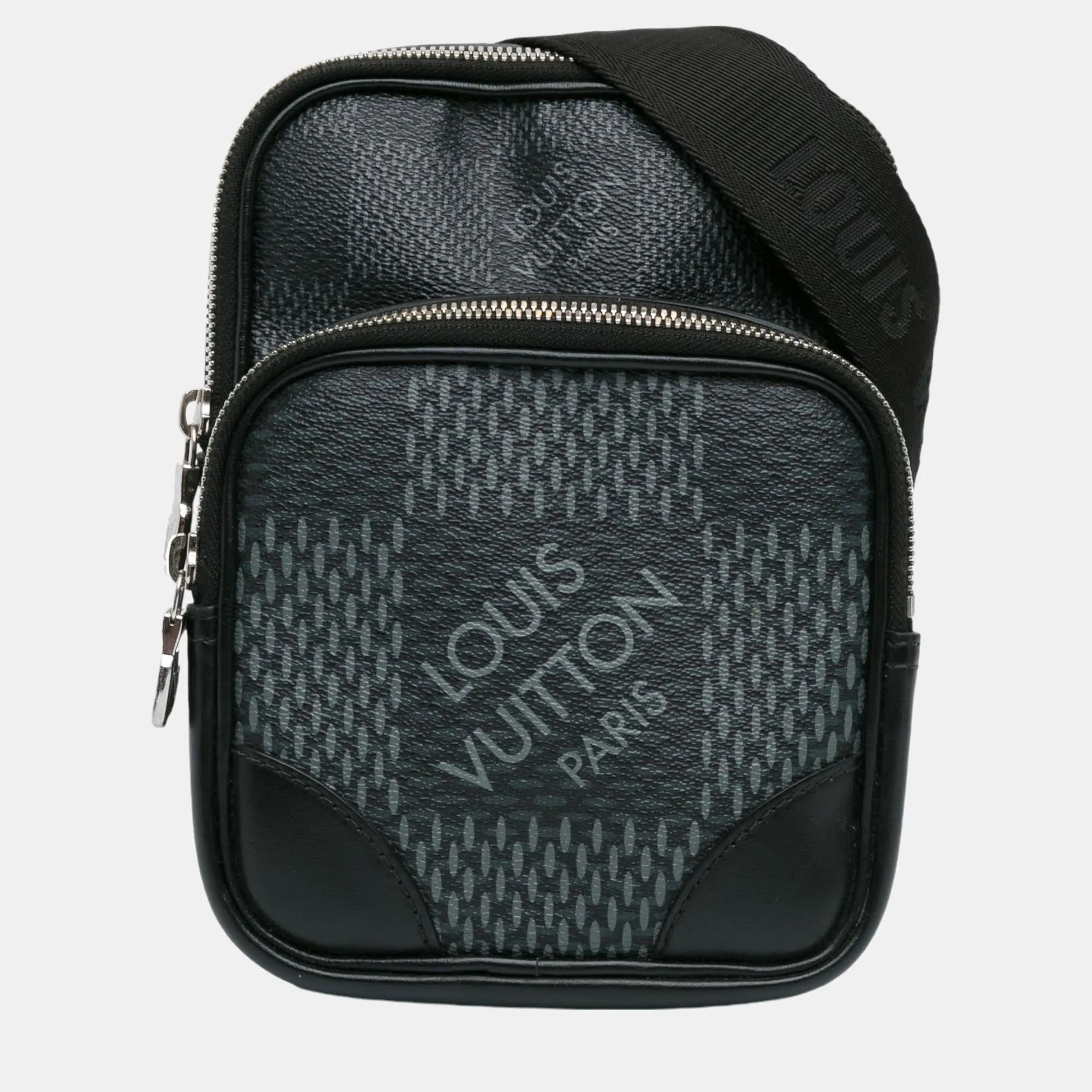 Black Damier Graphite Canvas 3D Amazone Sling Bag