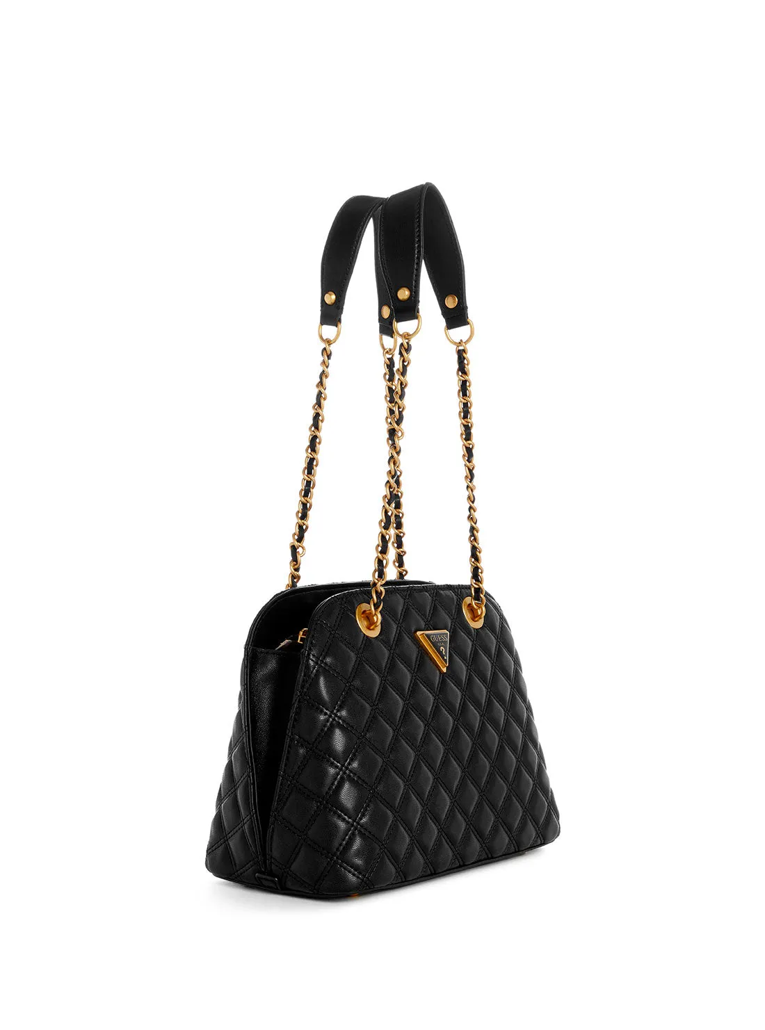Black Giully Dome Satchel Bag