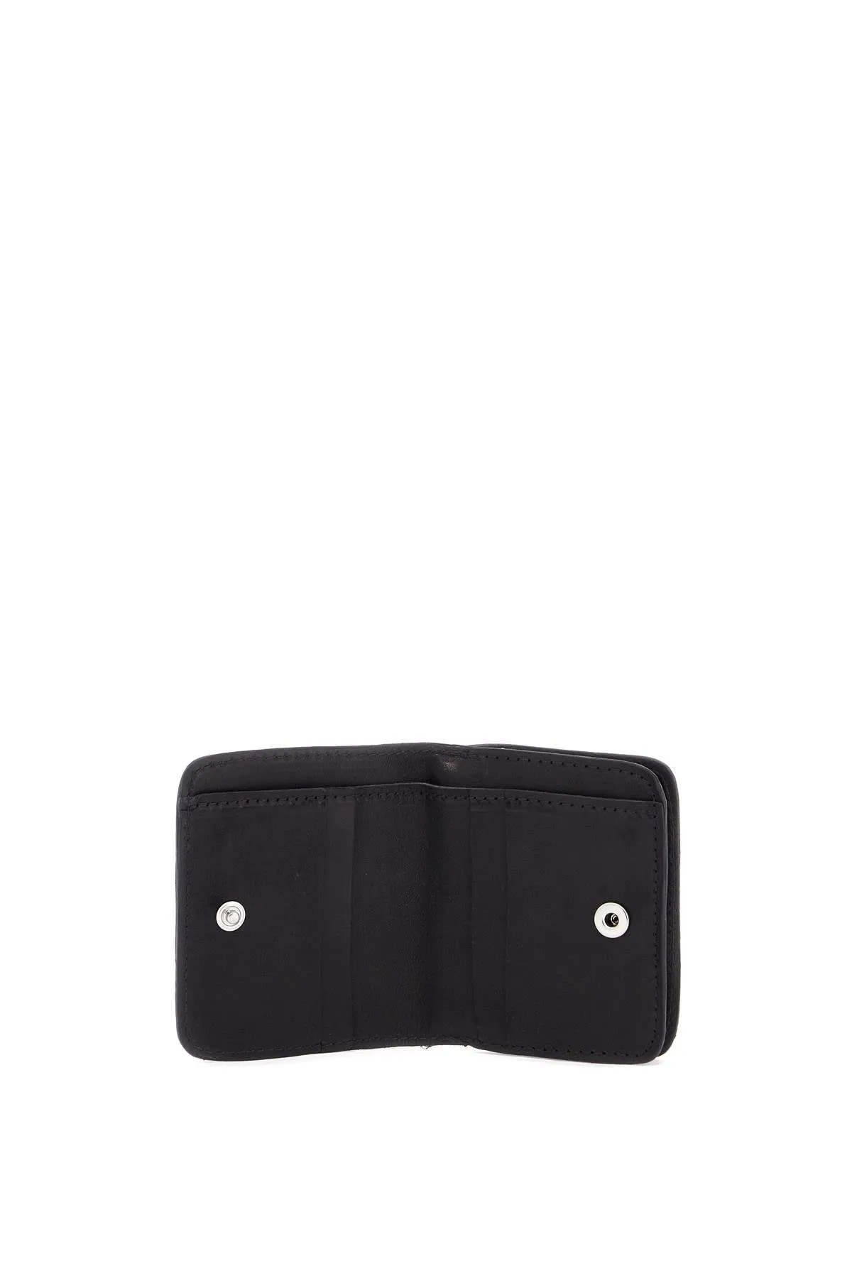 black kangaroo leather wallet for men with snap closure and compartments C8 BLACK