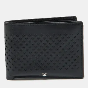 Black Leather Meisterstuck Bifold Wallet
