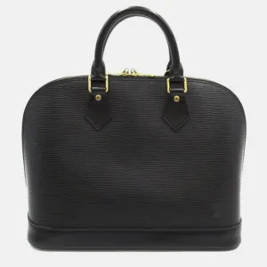 Black Leather PM Alma Satchels