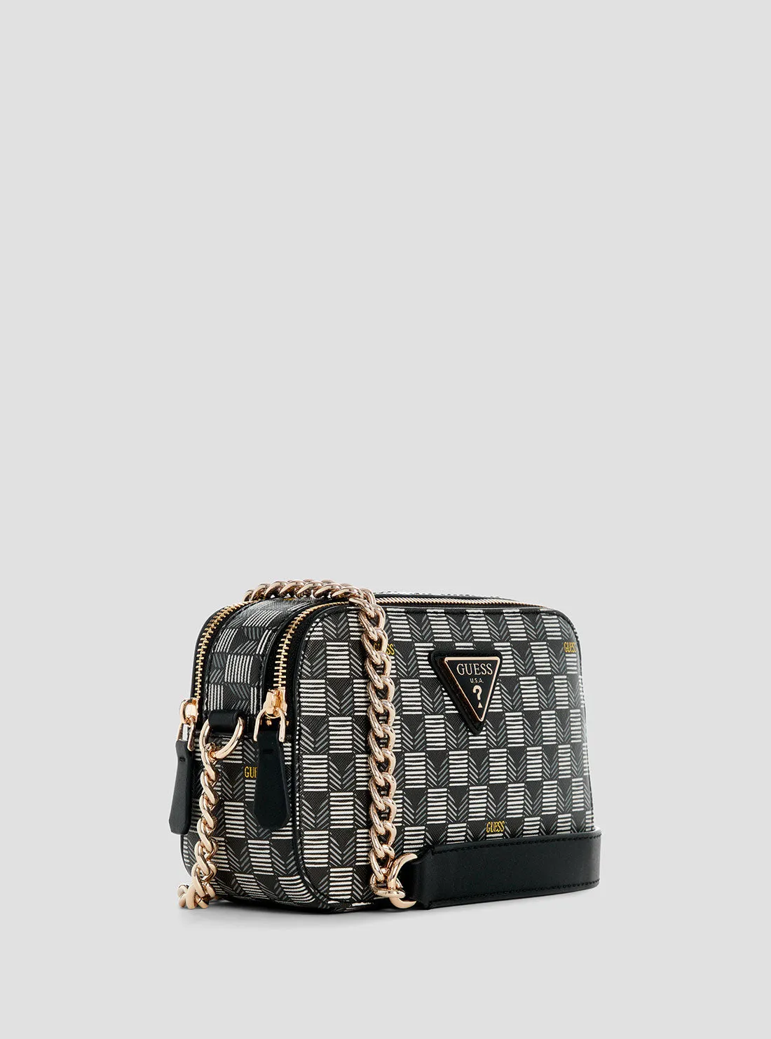 Black Logo G Wave Crossbody Camera Bag