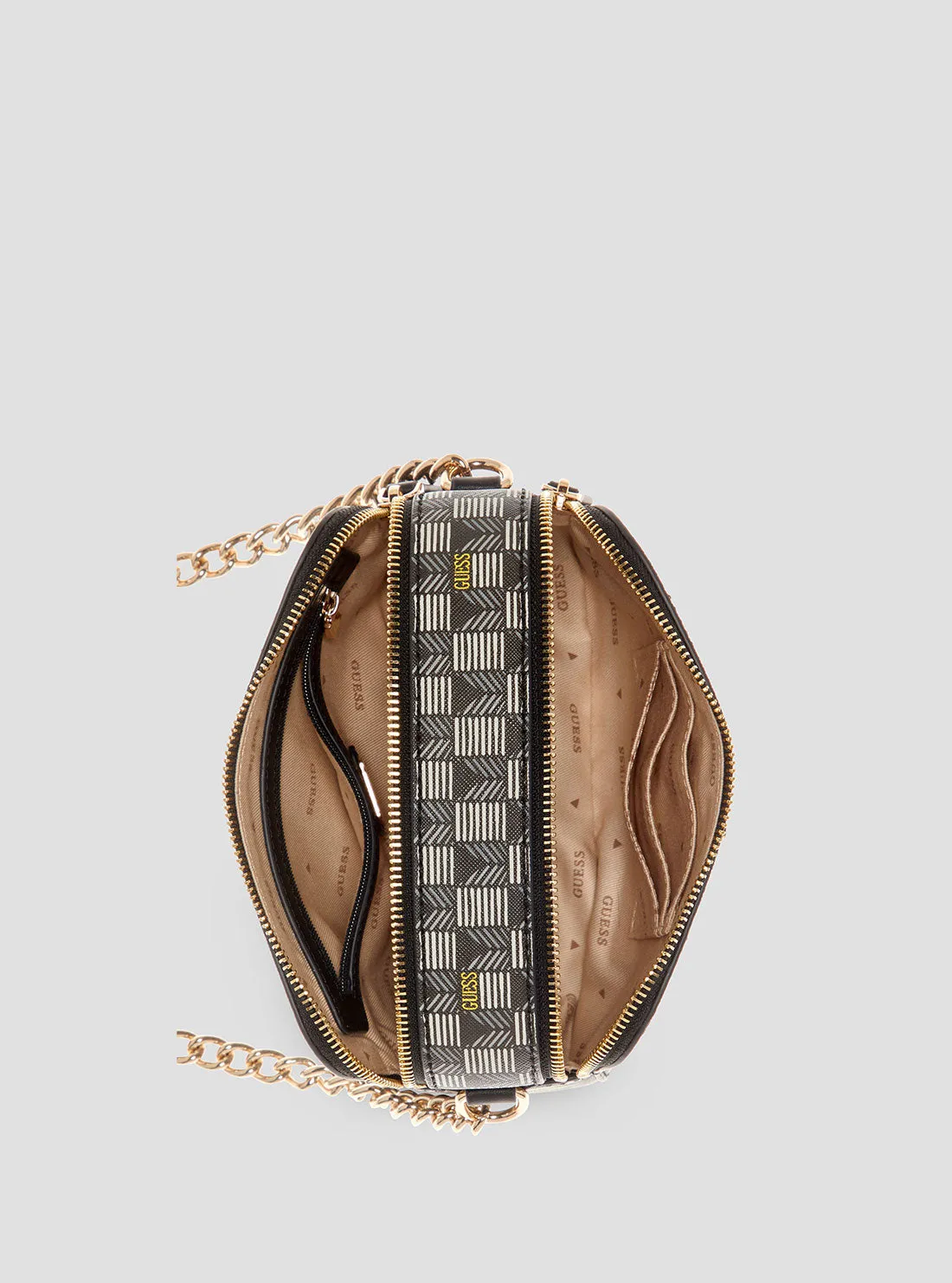 Black Logo G Wave Crossbody Camera Bag