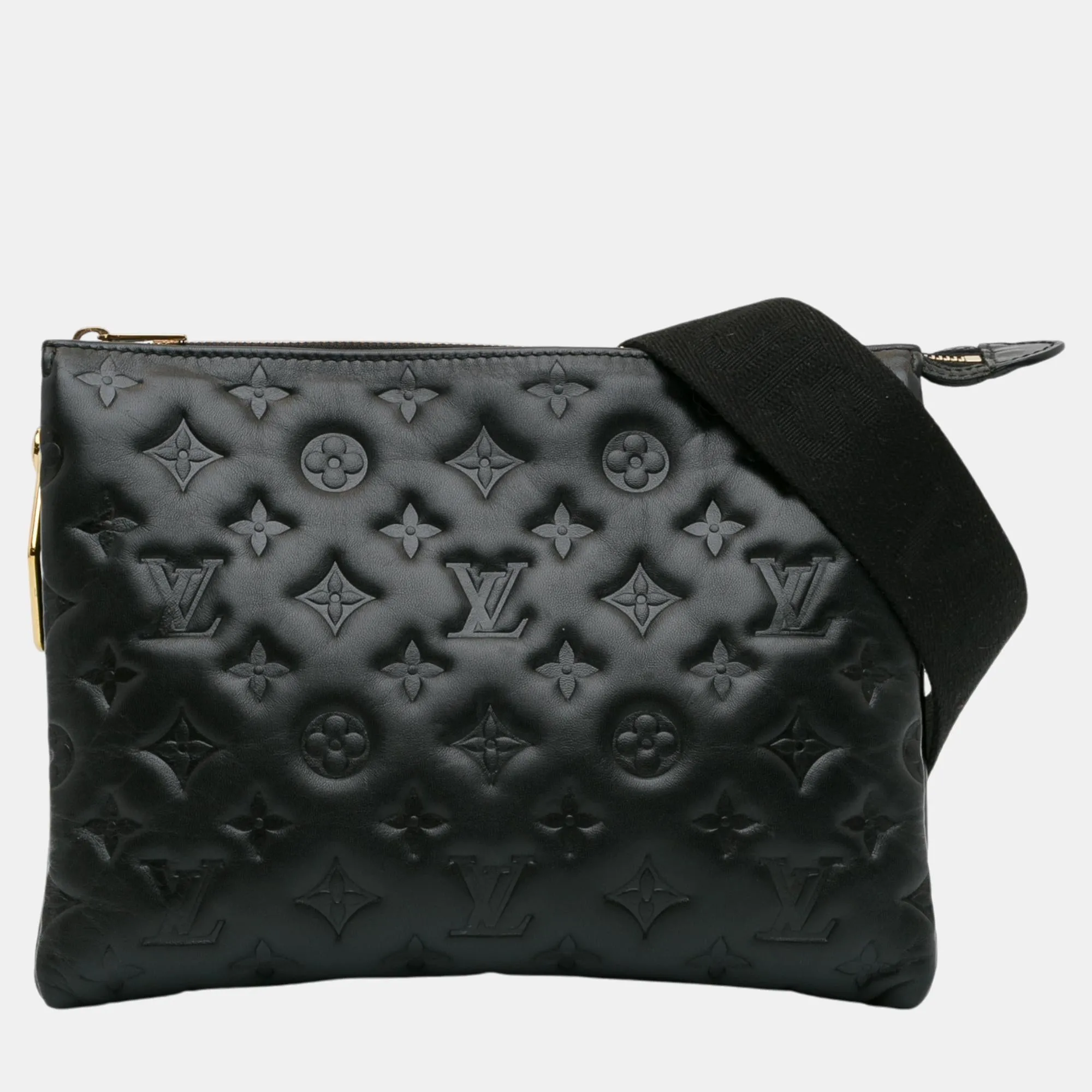 Black Monogram Leather Coussin PM Shoulder Bag