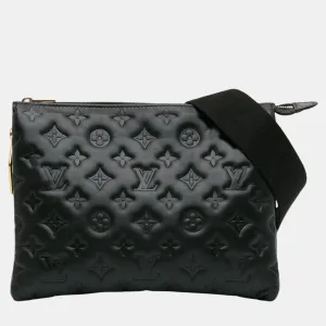 Black Monogram Leather Coussin PM Shoulder Bag