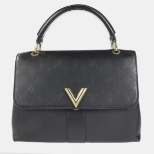 Black Monogram Leather Monogram Very One Handle Bag