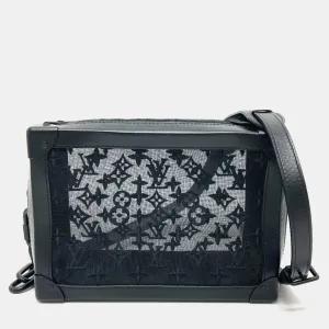 Black Monogram Mesh Soft Trunk Shoulder Bag