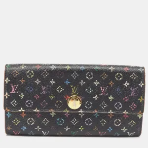 Black Monogram Multicolore Canvas Sarah Wallet