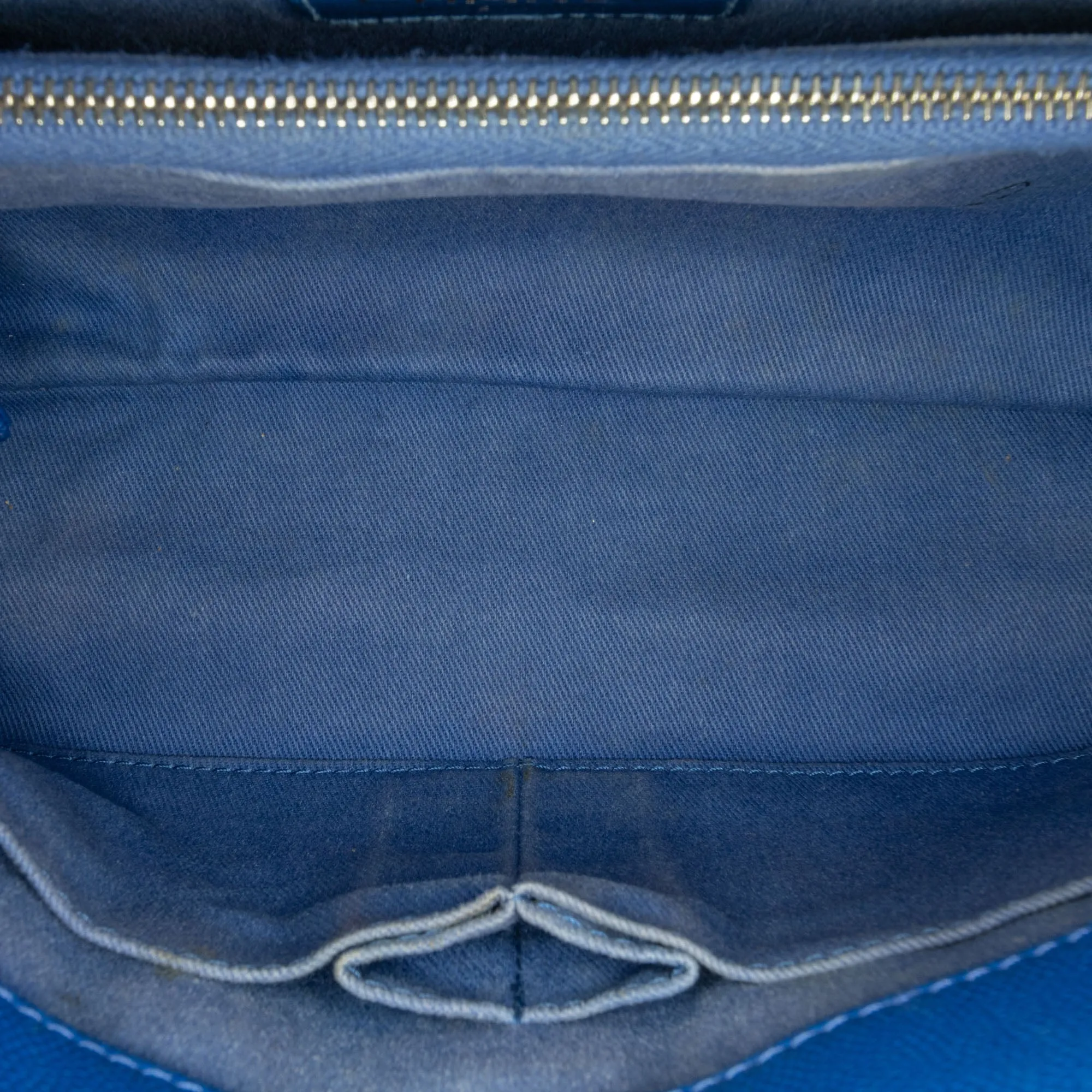 Blue Chanel Small Caviar Chevron Coco Top Handle Bag Satchel