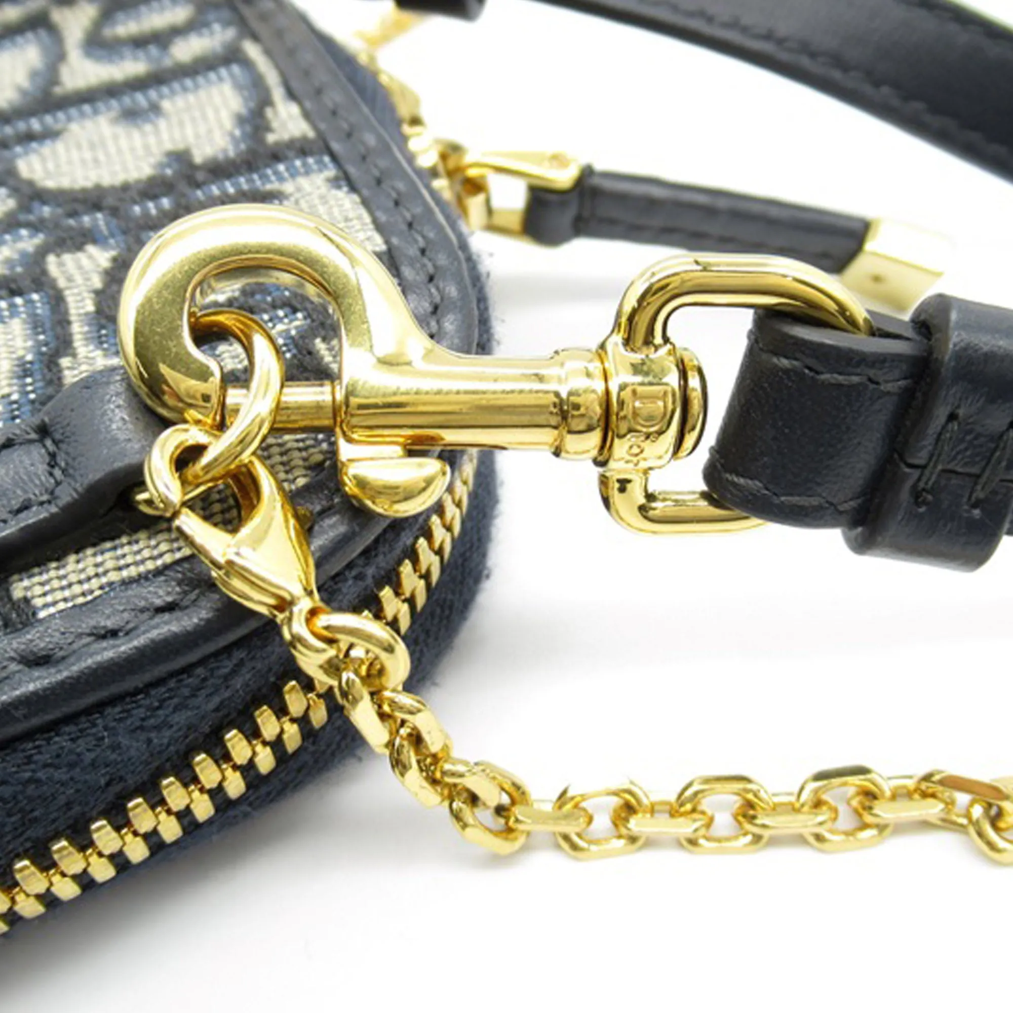 Blue Dior Oblique 30 Montaigne Phone Holder Satchel