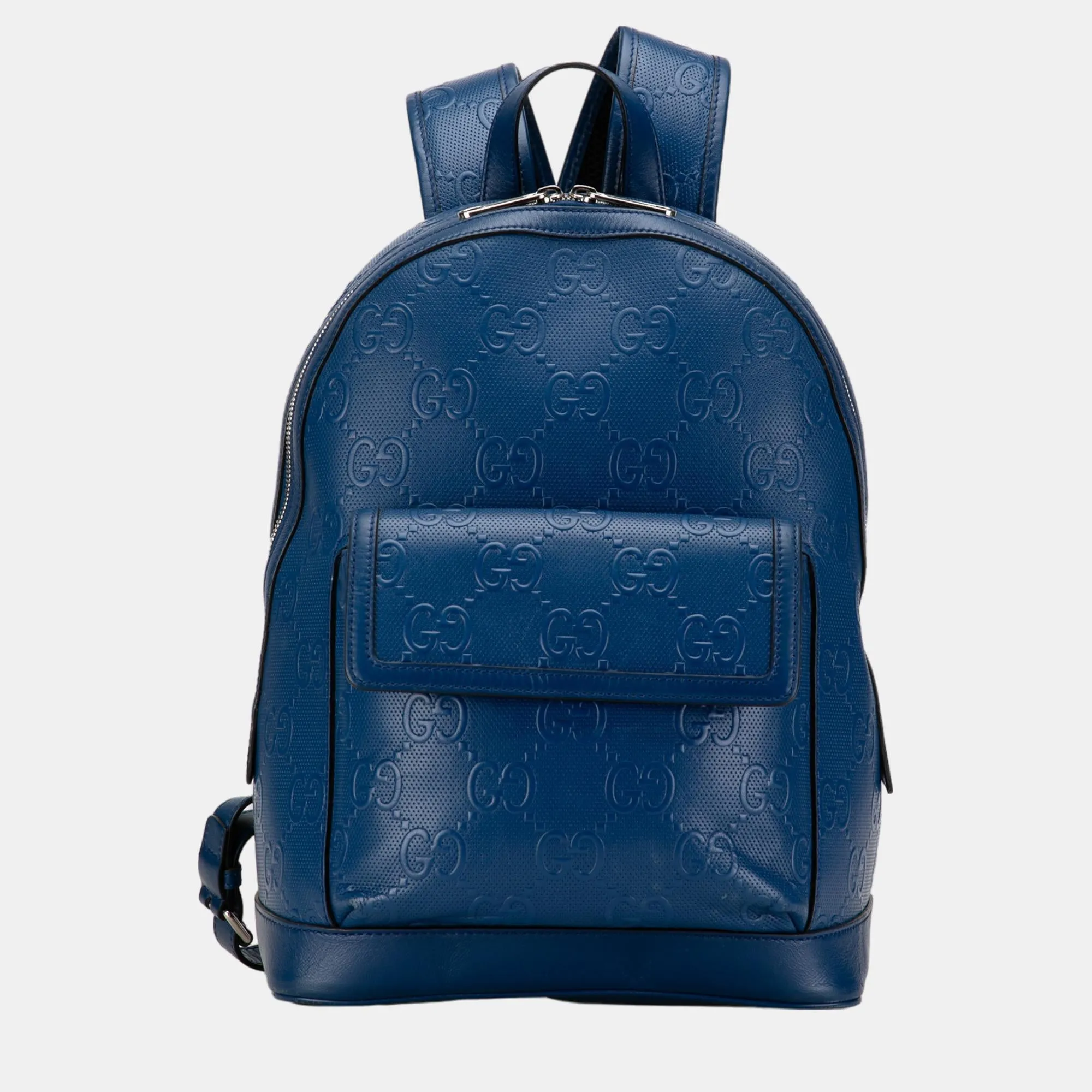 Blue GG Embossed Backpack