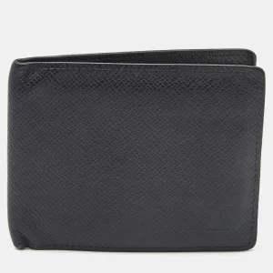 Blue Infini Leather Bifold Wallet