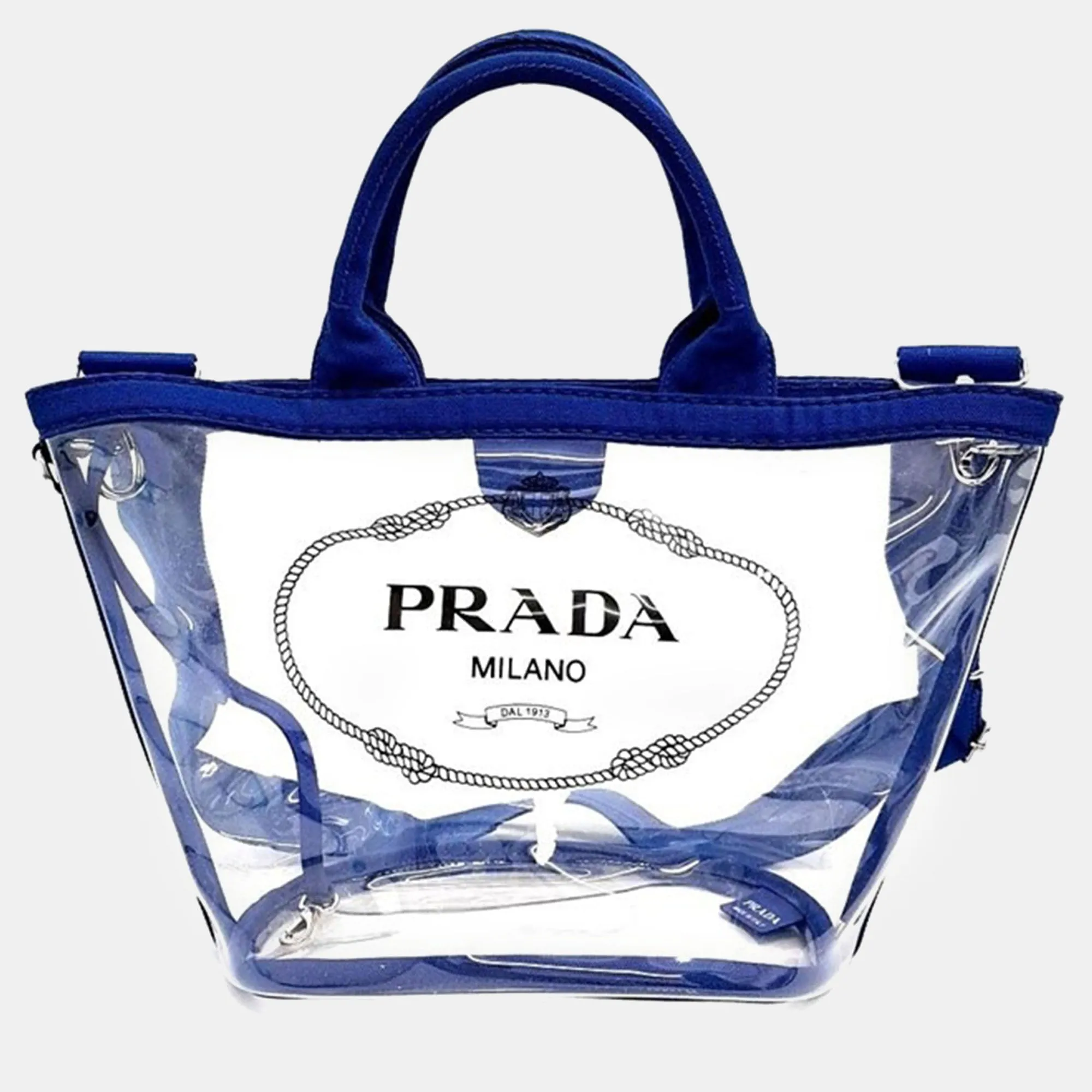 Blue PVC Tote Bag
