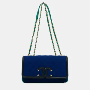 Blue Small Jersey CC Filigree Flap