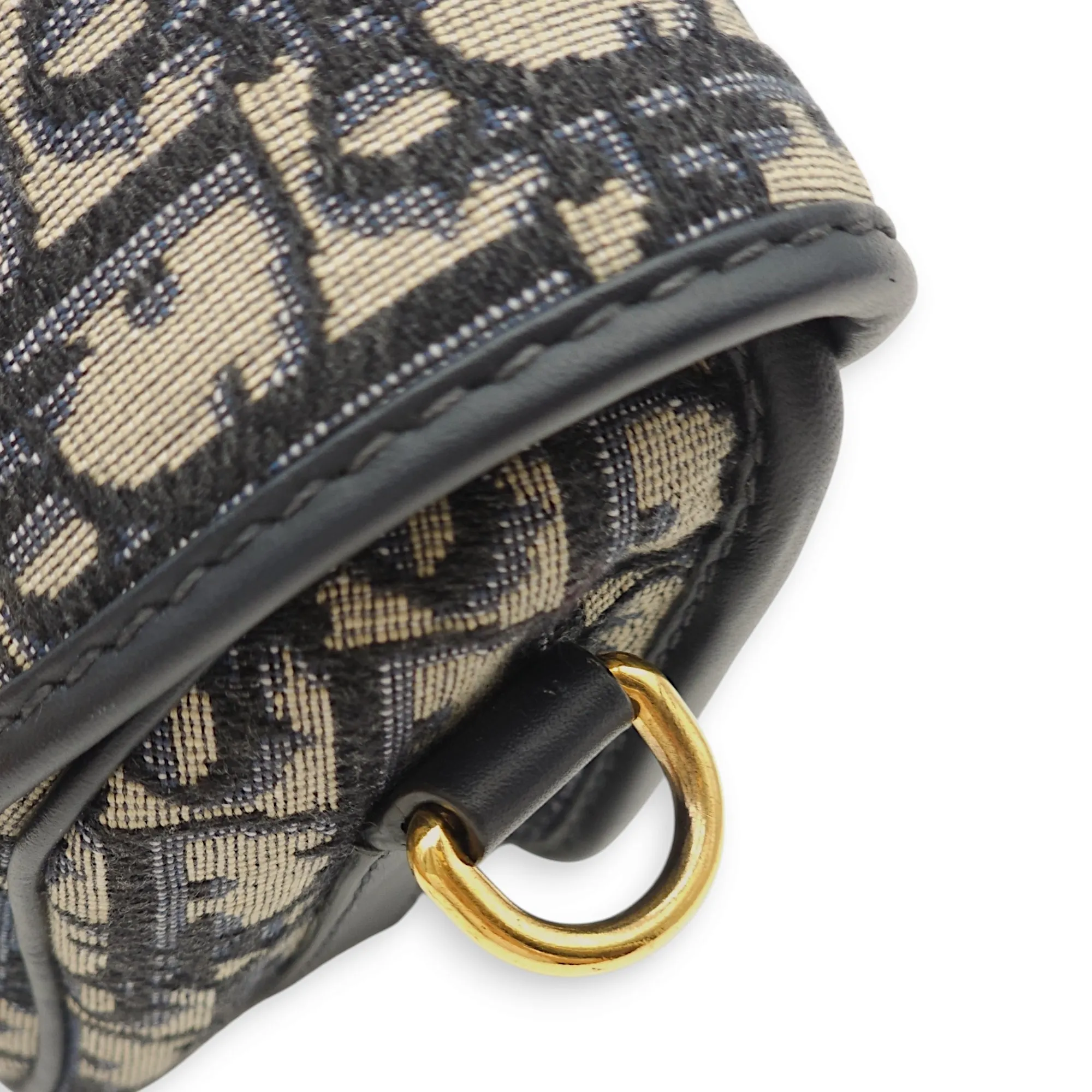 Bobby Medium Blue Oblique Crossbody Bag in Jacquard/Calfskin, Gold hardware