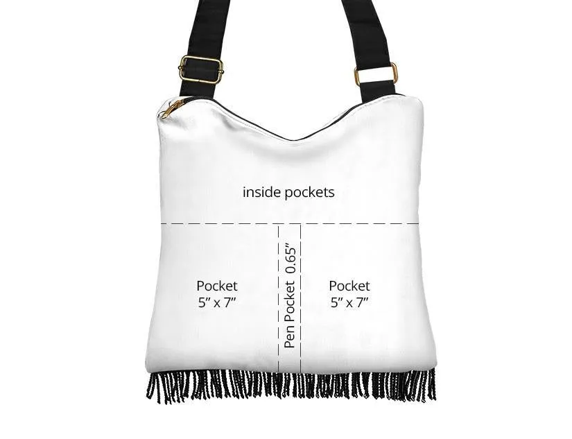 Boho Bag (Canvas) - Yellow Pattern #101 | Hobo Slouchy Bag Crossbody, Shoulder Bags for Women Hobo, Pattern Hobo Bag, Boho Hobo Bag