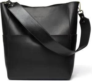 BOSTANTEN Women's Leather Designer Handbags Tote Purses Shoulder Bucket Bags