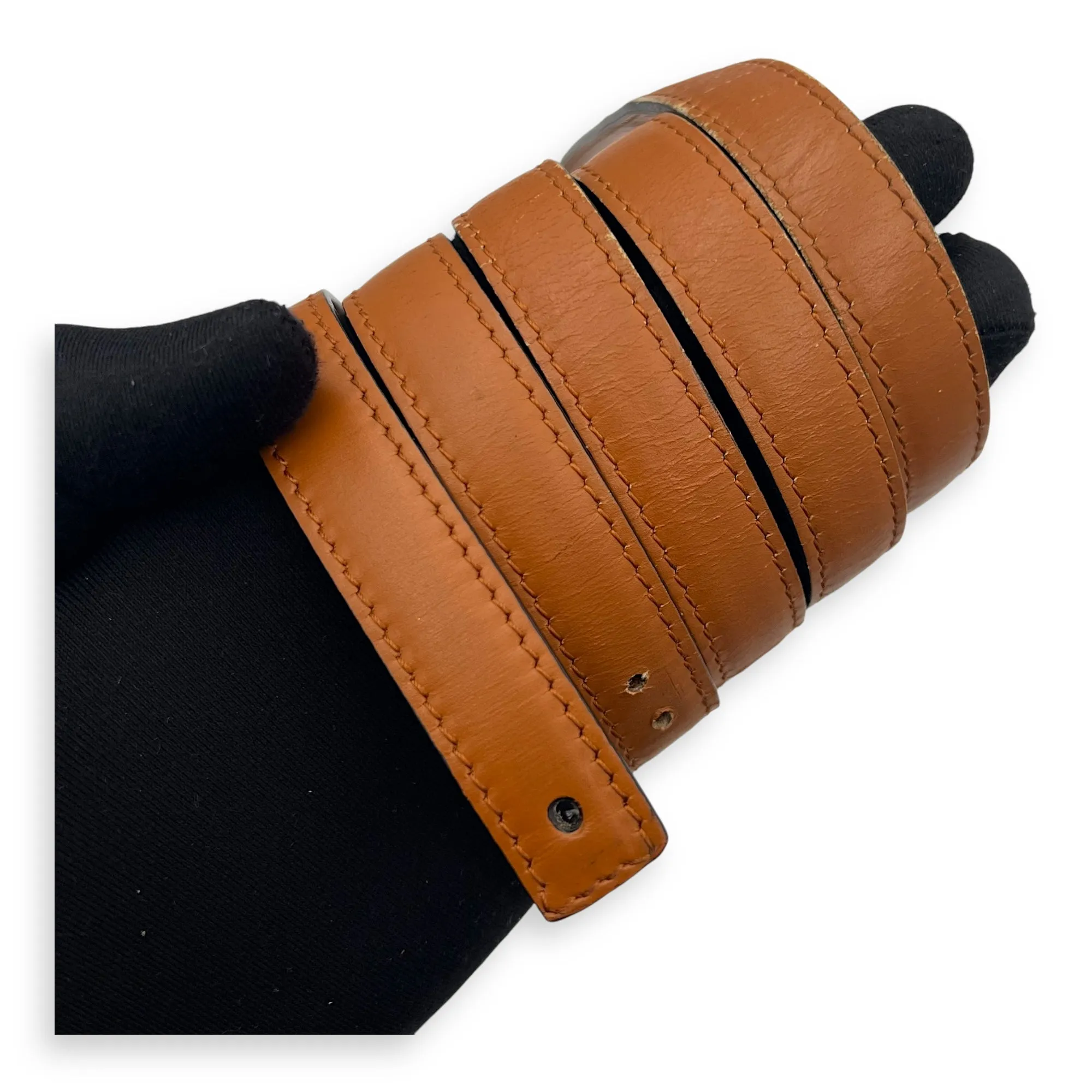 Box Crossbody Bag Brown in Calfskin, Gold hardware