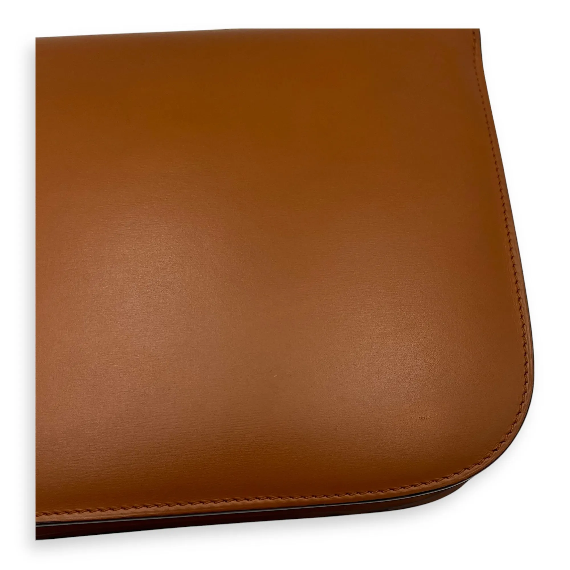 Box Crossbody Bag Brown in Calfskin, Gold hardware