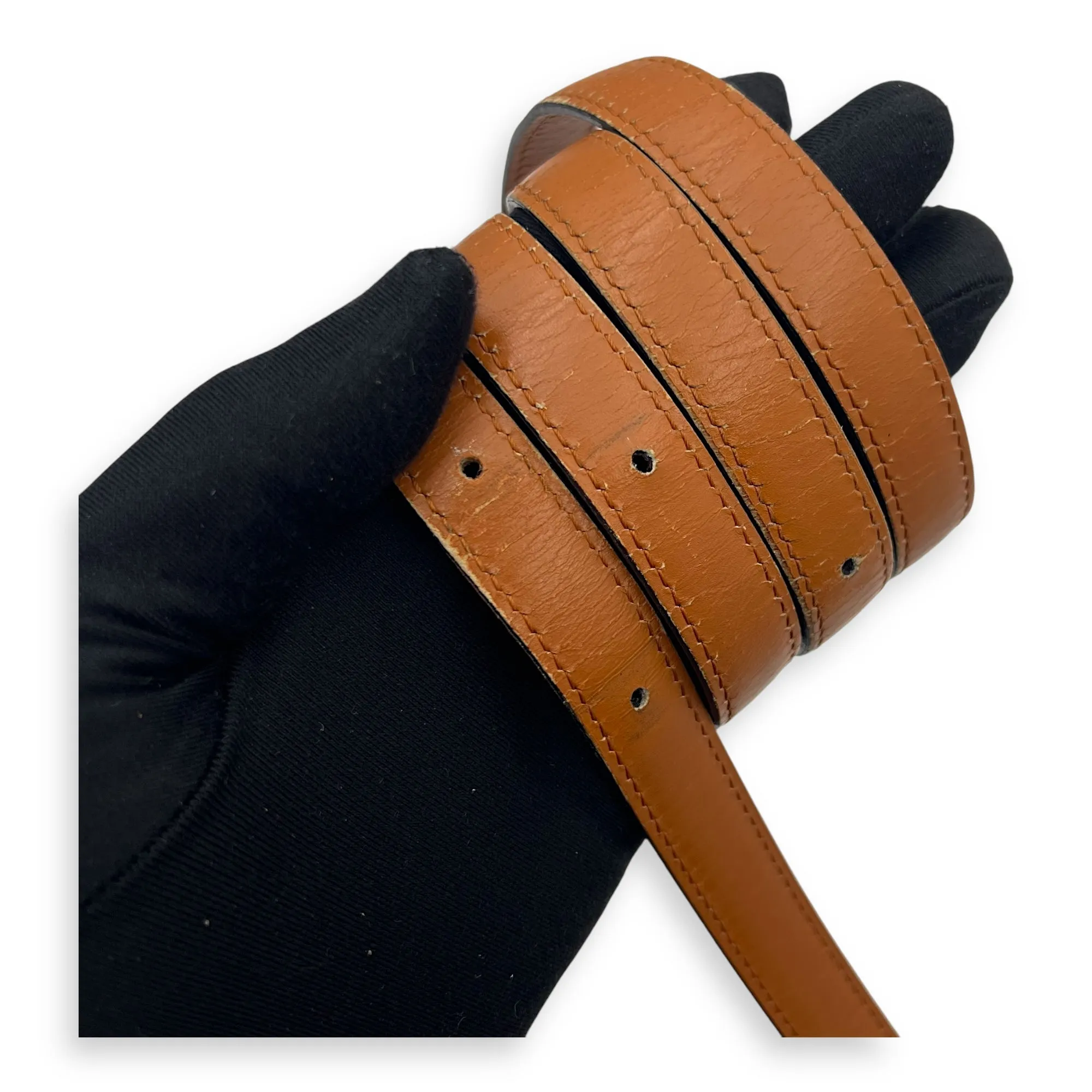 Box Crossbody Bag Brown in Calfskin, Gold hardware