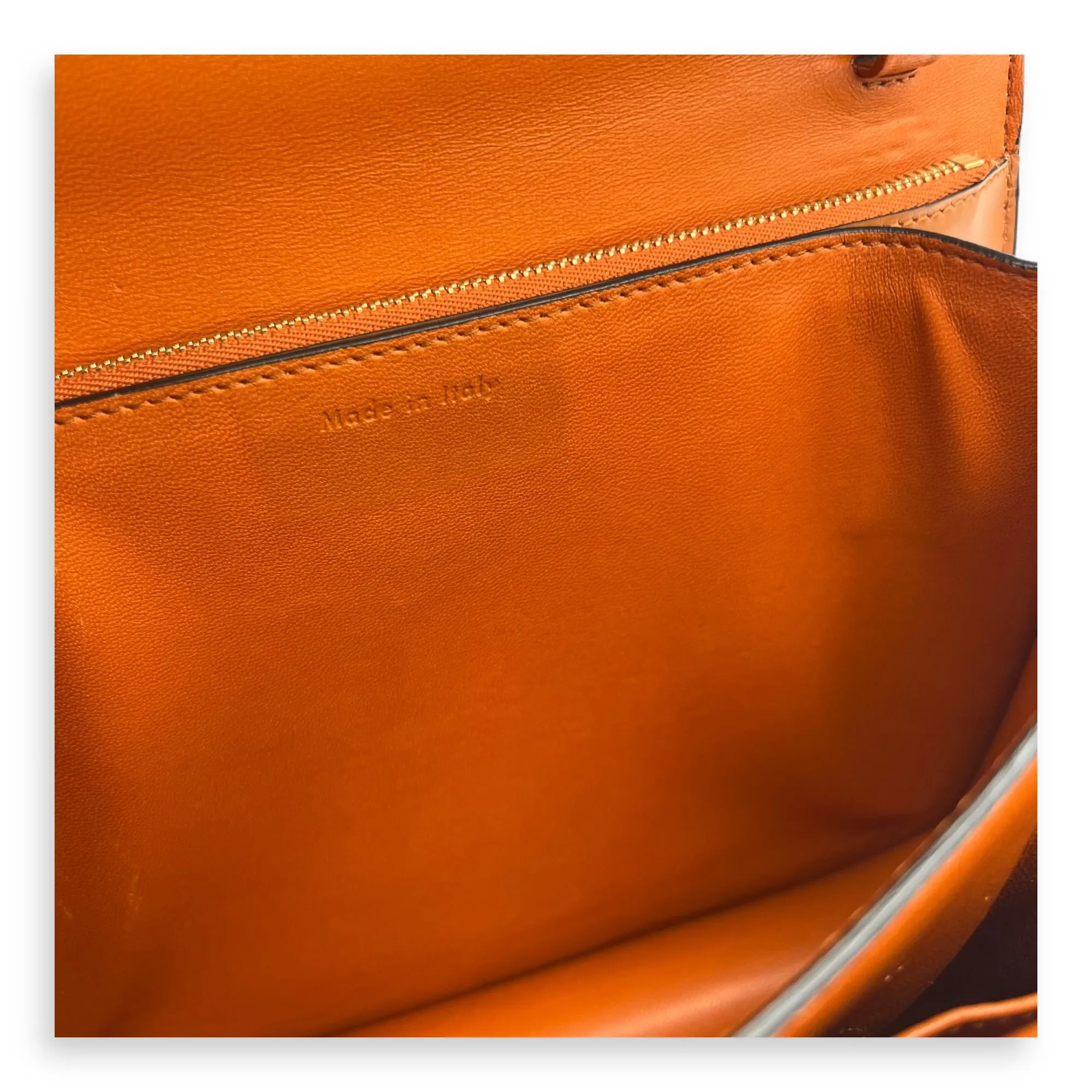 Box Crossbody Bag Brown in Calfskin, Gold hardware