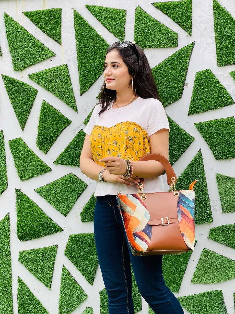 Branded Turkish Style Handbag - Light Brown