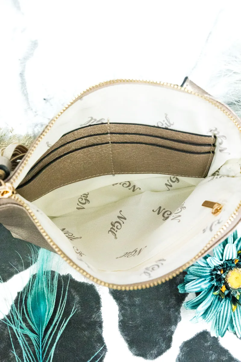 Bronze Faux Leather Bangle Clutch