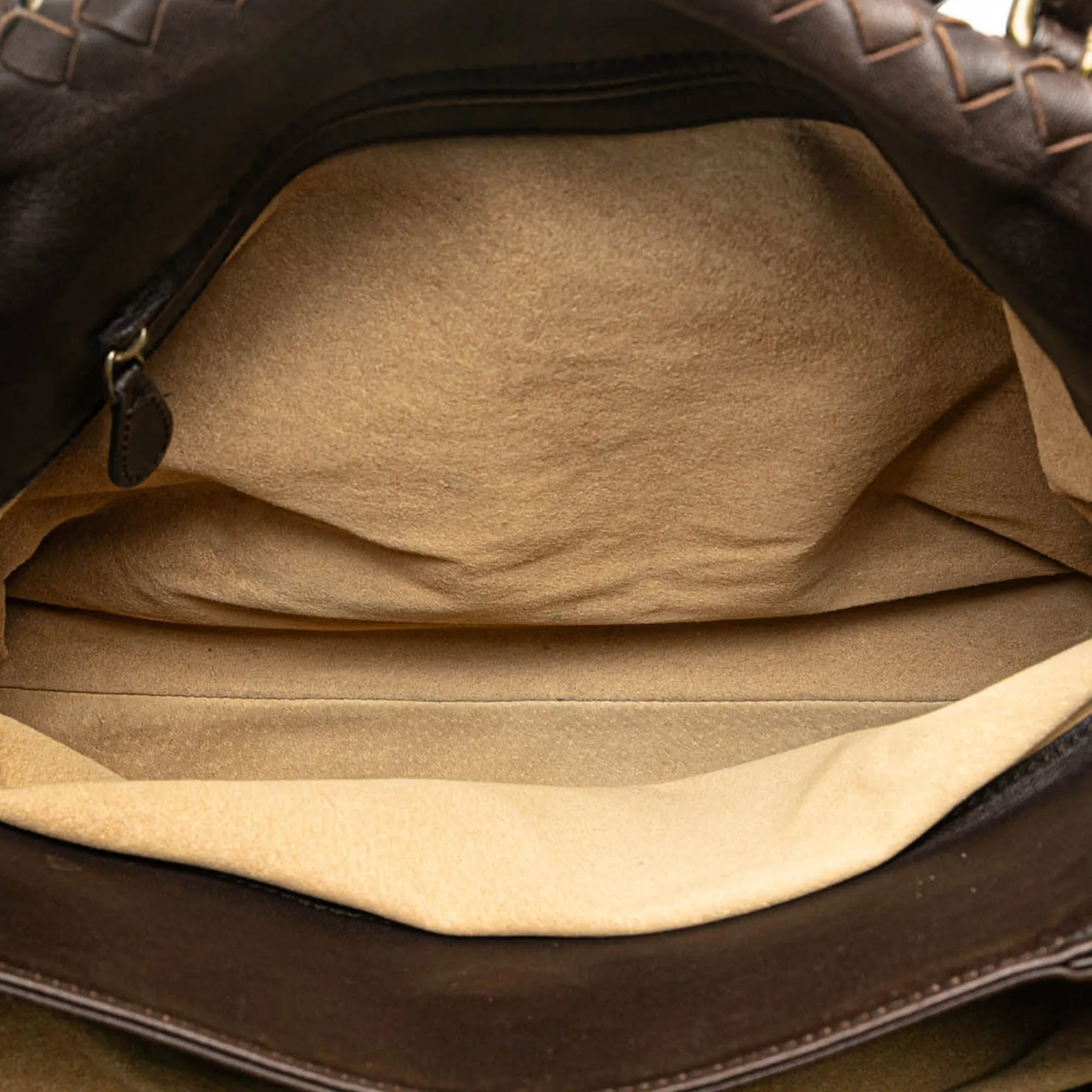 Brown Bottega Veneta Medium Intrecciato Roma Satchel