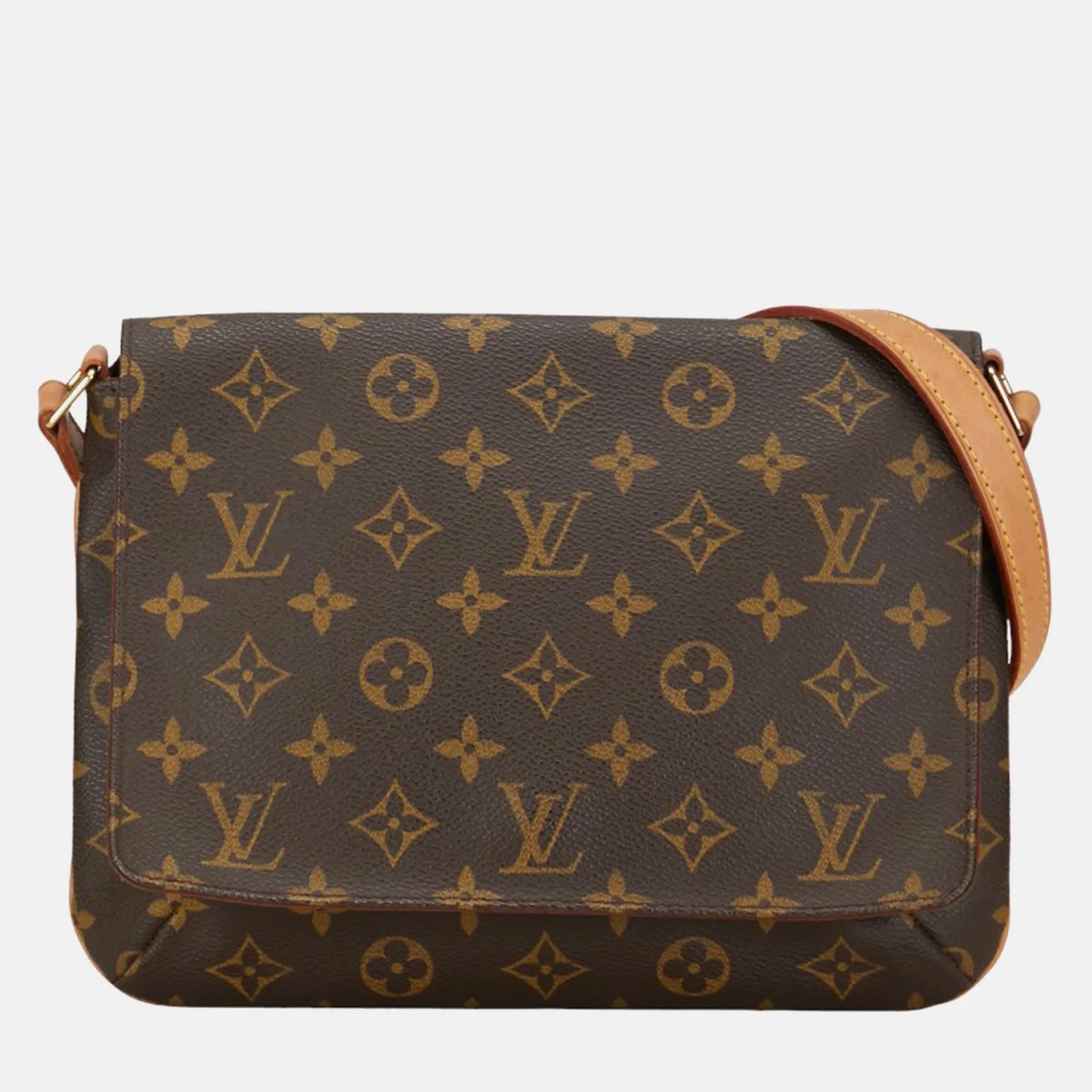 Brown Canvas Monogram Musette Tango Short Strap Bag