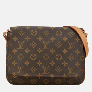 Brown Canvas Monogram Musette Tango Short Strap Bag