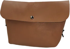 Brown crossbody women's leather bag