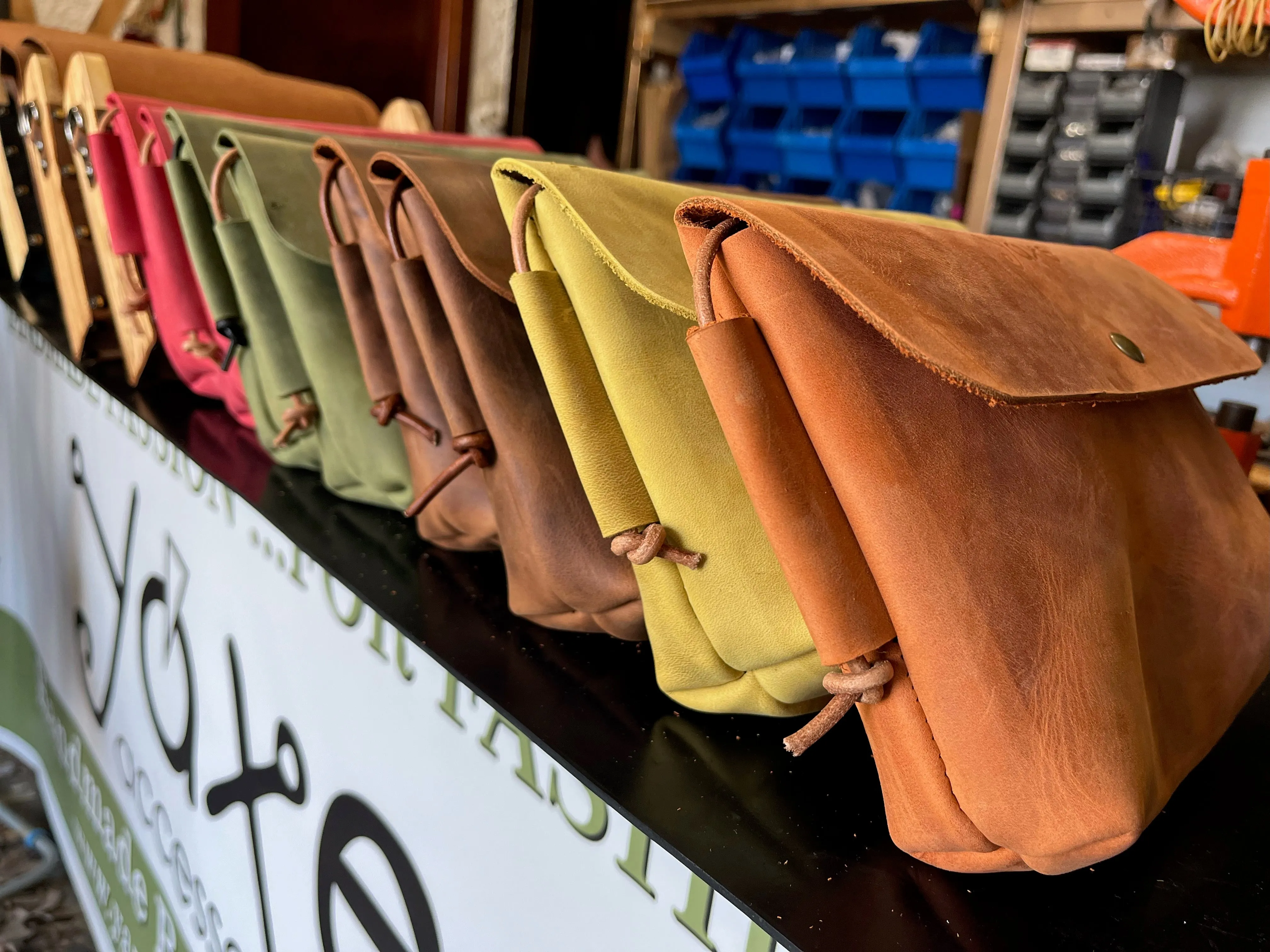 Brown crossbody women's leather bag