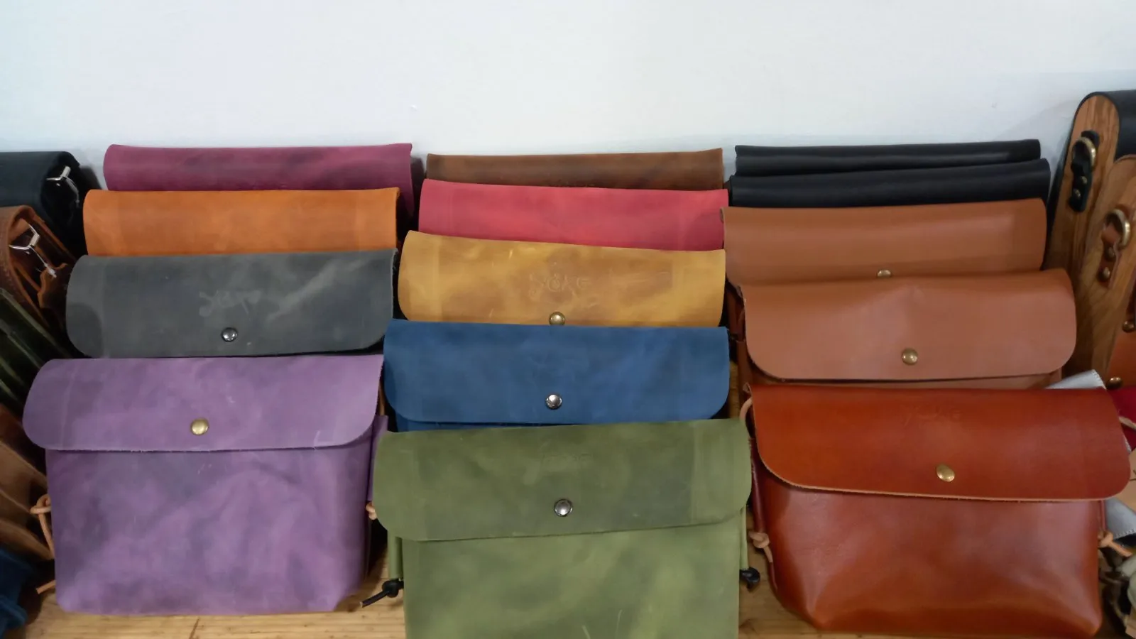 Brown crossbody women's leather bag