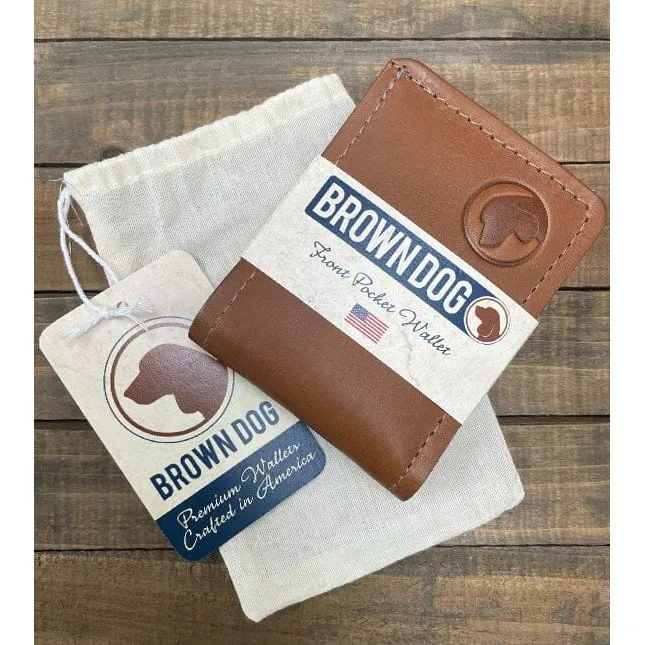 Brown Dog Front Pocket Wallet - Tan