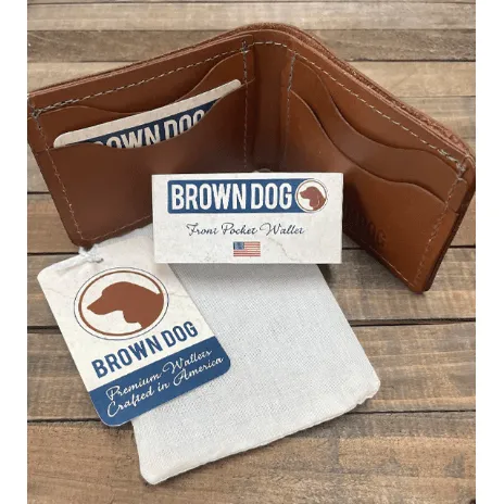 Brown Dog Front Pocket Wallet - Tan